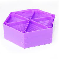 Kit De Paleta De Diamante 7 En 1 Con Almacenamiento Hexagonal De Gran Capacidad Y Pluma De Diamante Herramientas Para Pintura Y Bordado Artísticos - details 4