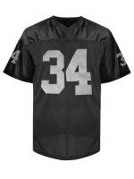 Camiseta De Fútbol Americano Para Hombres 34 Negro Con Bordado De Letras Malla Respirable Clásica Retro Para Adultos Uniforme De Soccer - details 2
