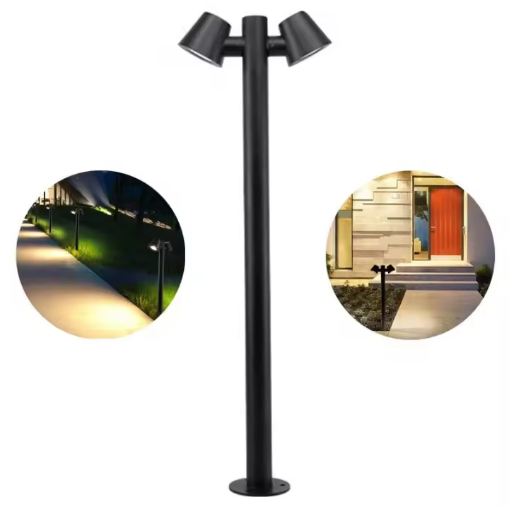 Barcelona LED Bolardo Doble de Acero 2xGU10 Máx 35W IP44 - 1