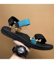 Sandalias De Verano Para Hombre Casual Transpirables Negras Antideslizantes Zapatillas De Playa Alpargatas De Agua De Alta Calidad - details 7