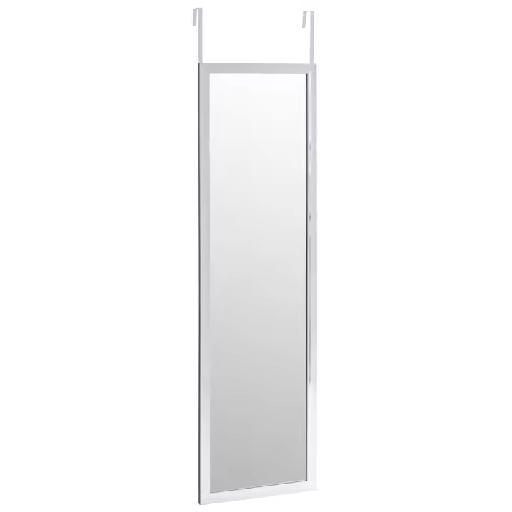 Lola Home Espejo plata de plástico PE para puerta de 35x125 cm - 1