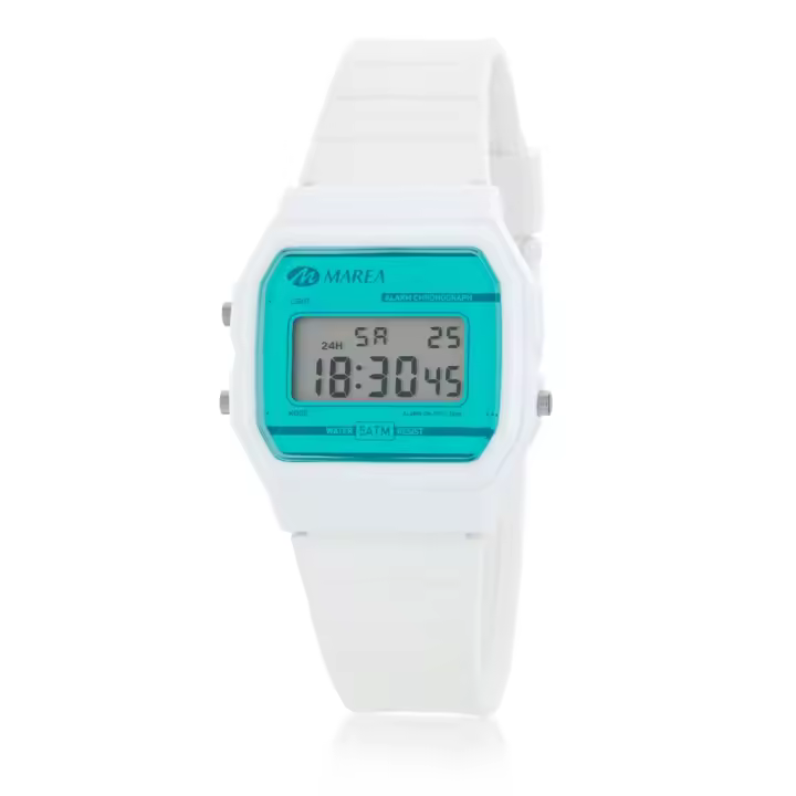 Reloj Marea Hombre Sport Blanco - Sumergible 50m - 1