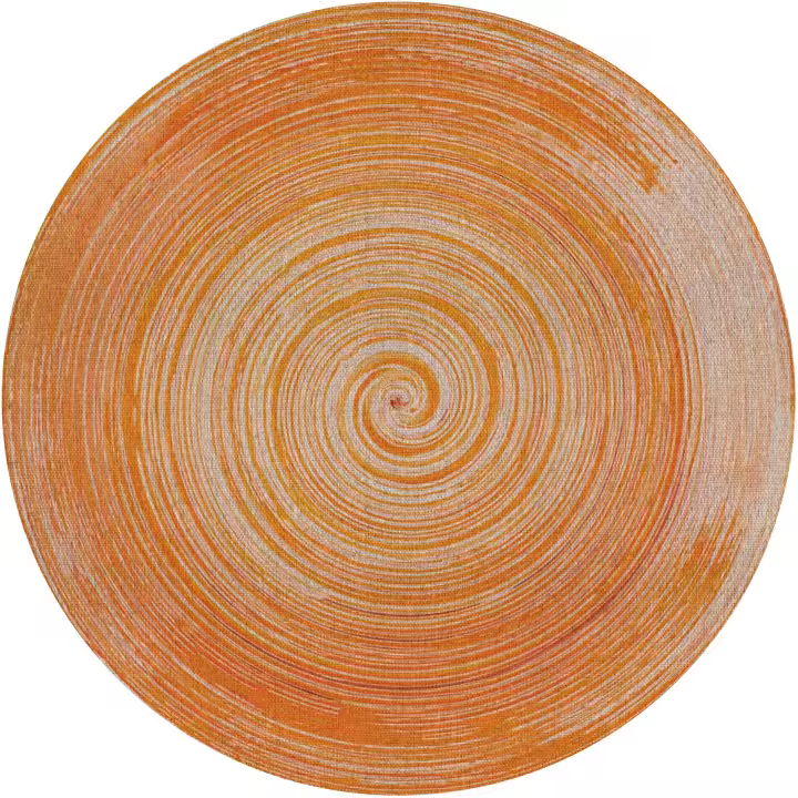VINILIKO, Alfombra interior/exterior PVC Pattaya orange redonda - 1