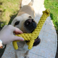 DOG'S LIGHT Animal Kingdom Juguete Masticable para Perros | Cuerda de Algodón con Diseño de Jirafa | Limpieza Dental | Perros Pequeños y Medianos - details 2