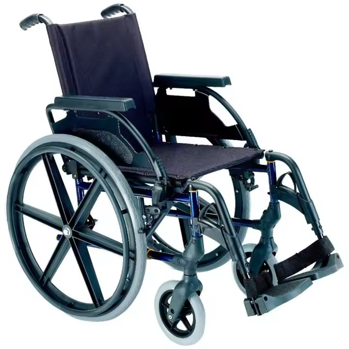 Sunrise Medical Silla Ruedas Premium 24' Sólida 43Cm Azul Con Inodoro - 1