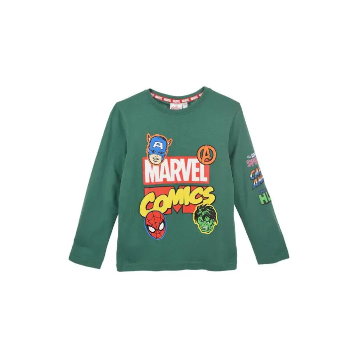 Camiseta Avengers manga larga infantil niño con logo Marvel Comics - 1