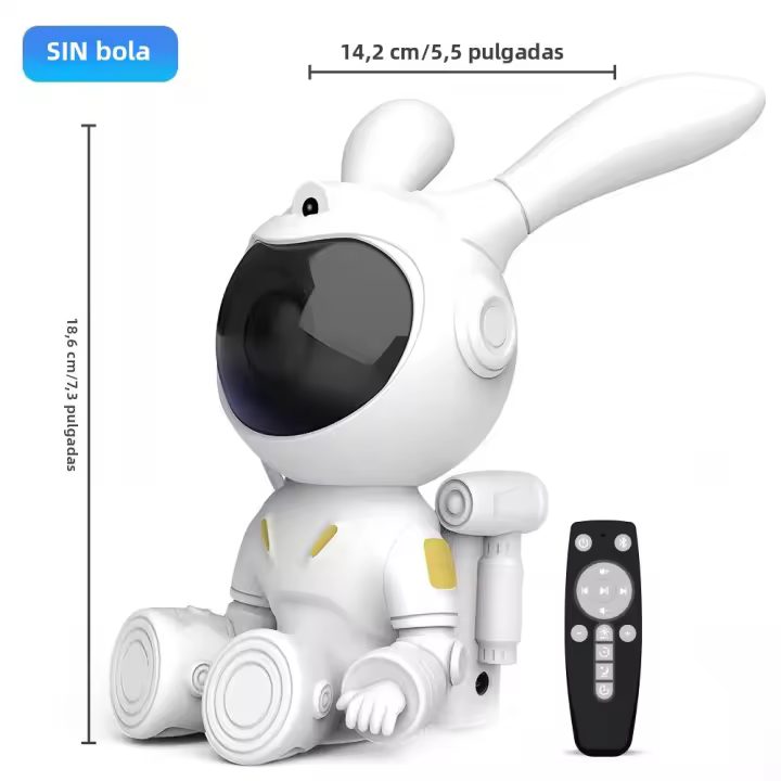 Proyector De Noche Para Niños Con Control Remoto Y Diseño Ajustable De 360 Grados Estrella Astronauta Nebulosa Galaxia Iluminación Incluye Baterías - 1