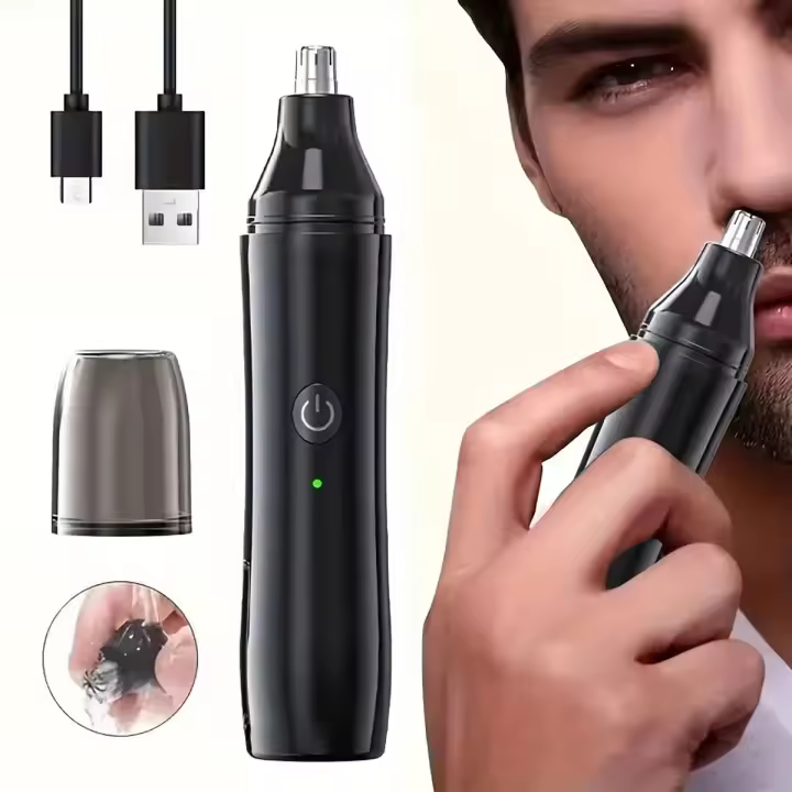 1pc Afeitadora De Nariz Profesional - Peinado Preciso Y Eficiente Para Un Aseo Diario Material ABS Electrónica - 1