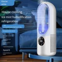 Ventilador de aire acondicionado portátil de 12*4,7*4,8 pulgadas, ventilador de pulverización silencioso USB, con luces de colores, sincronización de 6 velocidades, velocidad del viento de 6 velocidades, adecuado para uso en el hogar y la oficina - details 1
