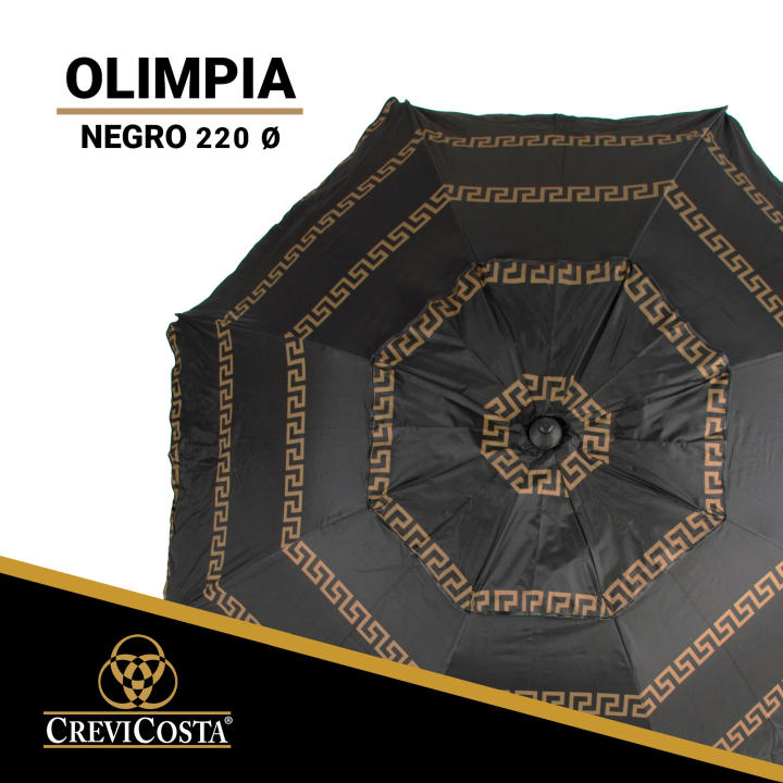 CREVICOSTA Ombrellone Spiaggia Hawaii - Diametro 200 Cm - 8 Stecche In Fibra Di Vetro - Pali In Alluminio - Protezione UV Con Inclinazione - 3