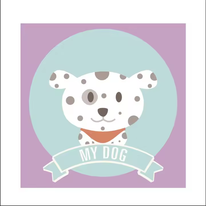 Kit Bordado Medio Punto sobre Cañamazo – Exclusivo – Animales – Mascotas – Perro – Bebé – Infantil – 12,0 x 12,0 cm. - Moda The Happy Patch - 1