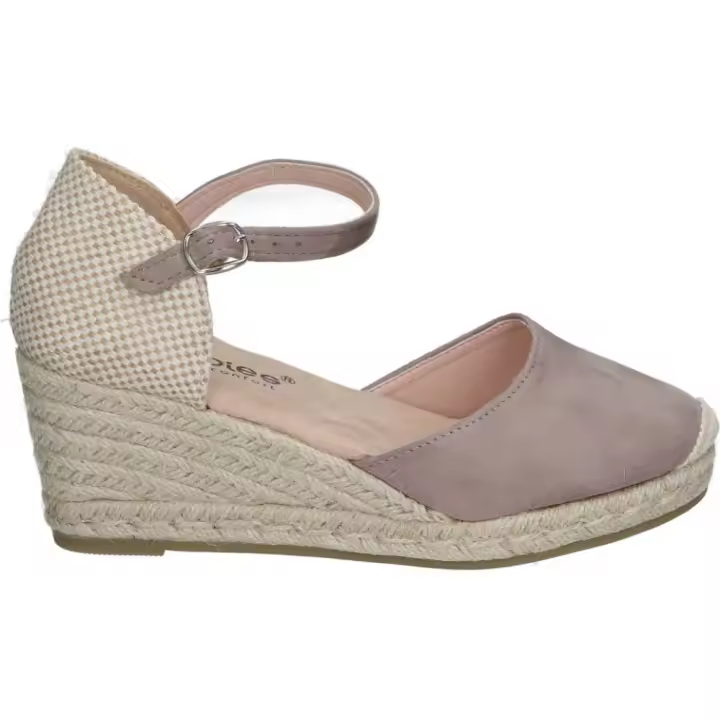 AMARPIES | Sandalias de Cuña Amarpies para Mujer – Alpargatas con Cuña en Color Taupe – Yutes de cuña con Cierre de Hebilla – Espadrilles de Estilo Casual – Cuña Media – De Alta Calidad – Modelo ACX26484 - 1