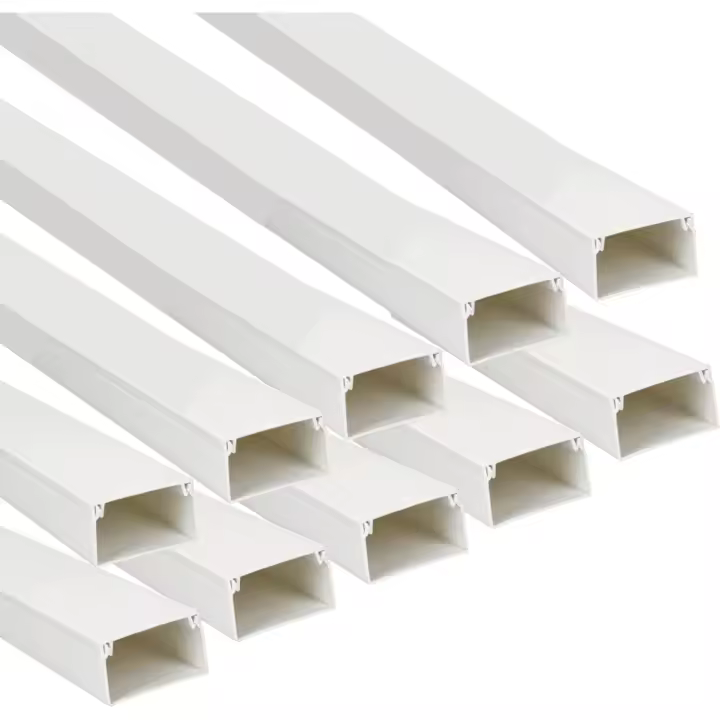 Jandei - Pack X10 Canaletas para Cables PVC Blanco | 1m Longitud - Diferentes Medidas - 1