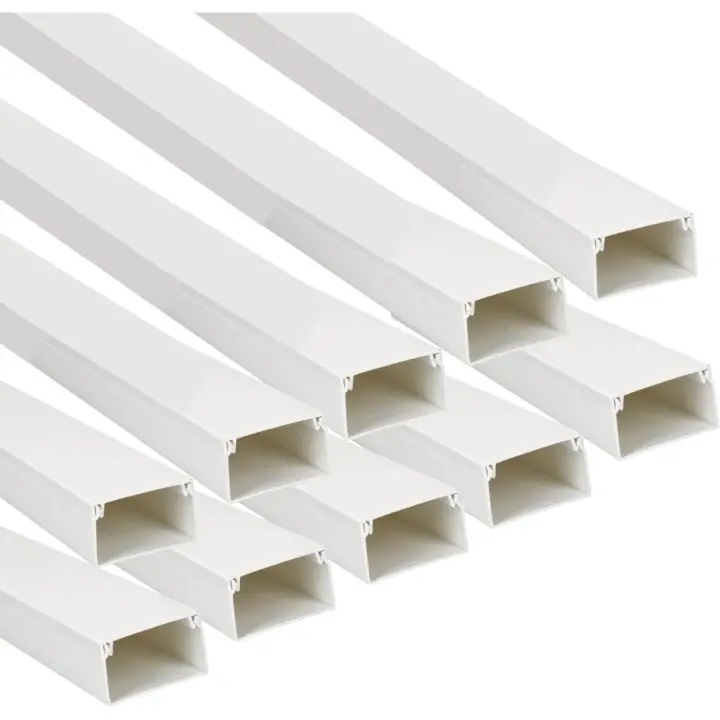 Jandei - Pack X10 Canaletas para Cables PVC Blanco | 1m Longitud - Diferentes Medidas - 1