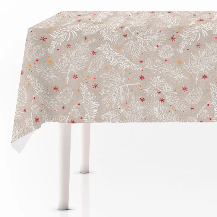 Lanovenanube Mantel de Navidad Antimanchas ESTELA | Protege Tu Mesa de Manchas - 1