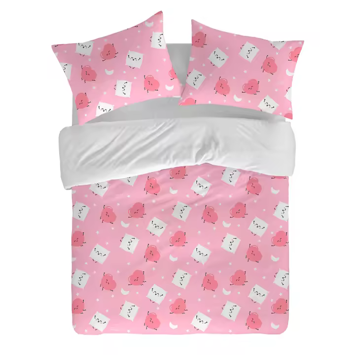 MR. WONDERFUL - Funda nórdica CORAZONES 100% algodón 144 hilos, ropa de cama. Disponible para cama de 90 cm (155x220 cm), 135 cm (220x220 cm), 150 cm (240x220 cm), 180 cm (260x240 cm). Fabricado en España) - 1