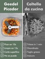 BIT Picadora de Alimentos, Picadora Manual Fácil de Limpiar y Segura, Picadora de Verduras Rápida para Verduras, Frutas y Nueces - details 2