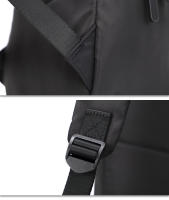 Mochila De Lona Mini Para Hombre Negro Moda Escuela Japonesa Pequeña Impermeable Con Manija Y Bolsillos Interior Capacidad Baja - details 16