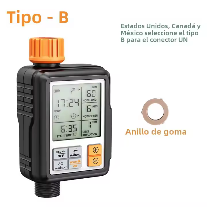  Temporizador De Riego Digital Ajustable Eshico Para Uso Diario En Exteriores Accesorios De Jardín Con Programador Automático - 1