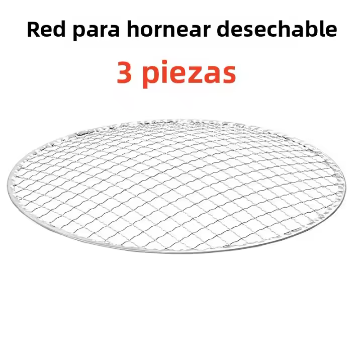 Parrilla Portátil De Acero Inoxidable Para Barbacoa Al Carbón Estilo Coreano Con Soporte Redondo Antideslizante Para Camping Al Aire Libre - 1