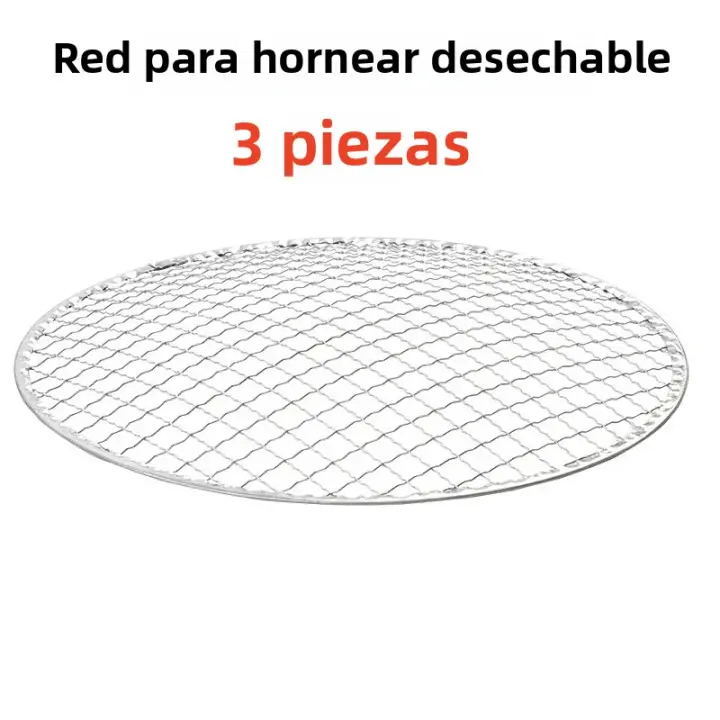 Parrilla Portátil De Acero Inoxidable Para Barbacoa Al Carbón Estilo Coreano Con Soporte Redondo Antideslizante Para Camping Al Aire Libre - 1