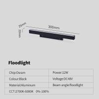 Nueva Lámpara De Techo LED Magnética Con Control Remoto Dimmer 48V Riel De Iluminación Sin Fuente Principal Proyector Moderno - details 6