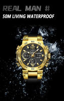 Reloj De Pulsera LIGE Para Hombre Resistente Al Agua Con Pantalla Dual LED Y Luminosidad Deportivo De Outdoor Y Business Cronógrafo Cuarzo De Moda - details 8