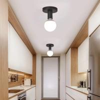Base De Lámpara E27 Negra/Blanca Moderna Nórdica Retro De Hierro Decorativa Para Sala De Estar Dormitorio Baño Soporte Para Lámpara De Techo Y Pared - details 5