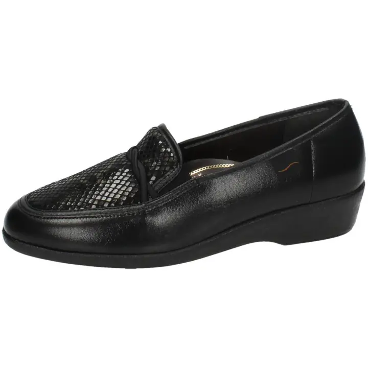 Zapatos Mocasín marca DOCTOR CUTILLAS para señora en color negro. MOCASINES NEGROS - 1