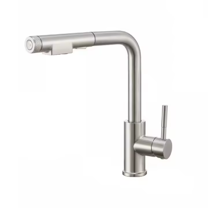 Grifo De Cocina YCRAYS De Acero Inoxidable Con Filtro Pulido En Niquel Montaje En Pared Tres Modos Gris Negro Cálido Frío Agua Purificada - 1