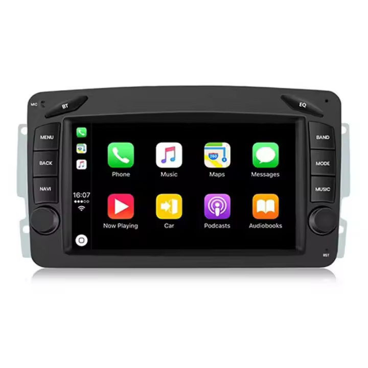 AWESAFE inalámbrico CarPlay Android Auto Radio para Mercedes Benz CLK, W209, W208, W210, W203, W170, W168, W463, Viano, Vito, Vaneo coche reproductor multimedia GPS 2 din autoradio volante controles RDS Bluetooth - 1