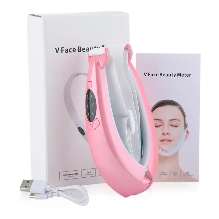 Dispositivo de estimación Facial EMS, therapy de fotones LED, masaje Facial with vibration, adelgazamiento Facial, eliminación de mentón Doble, cinturón de Elevación de línea en V, cuidado de la piel - 1