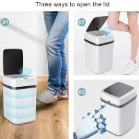 Bandeja De Basura Inteligente 13L Para Cocina Y Baño Toallero Eléctrico Ecológico Con Pared Táctil Recipiente De Residuos - details 2