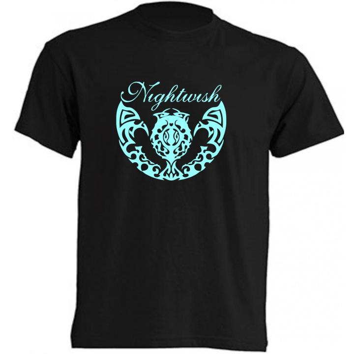 Camiseta Nightwish - | Algodón | Manga Corta - Tejido tubular, sin costuras laterales. - Punto liso