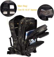 45L Mochara táctica Militar Paquete de Asalto Gran Bolsa Ordenador Portátil para Viajes Senderismo Camping Trekking Cam - details 7