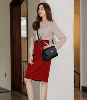 Bolso De Hombro Negro Para Mujer De Cuero PU Color Sólido Bolso Cruzado Mensajero Monedero Mano Bolsos De Moda - details 4