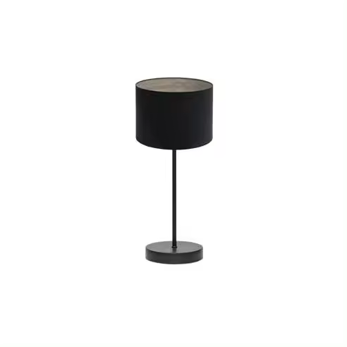 FABRILAMP Lámpara de Mesa Sobremesa Tania 1xe14 Negro/negro-madera Gris 42x17x17 Cm - Elegante Diseño - 1