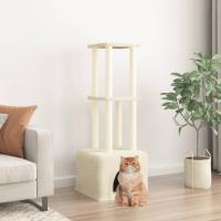 vidaXL Rascador para Gatos con Postes de Sisal Árbol Torre de Escalada Color Crema,  Gris claro,  Gris oscuro y mas - details 0