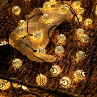 Luces De Cadena Solar Morroccan Ball 5M/6M Impermeables 8 Modos Para Jardín Decoración De Fiesta Dormitorio Luz De Año Nuevo - details 1