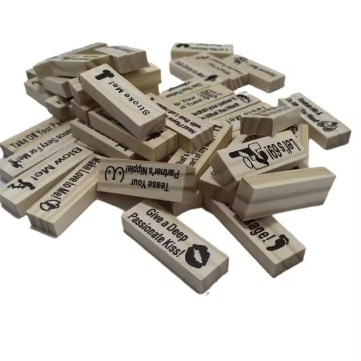Juego de apilamiento de torres de bloques de construcción para parejas, apilamiento sexual, bloques de construcción para el día de San Valentín - 1
