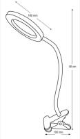 - Lámpara Flexo Led Negro NICE 9W con Pinza y 3 Temperaturas de Luz 3000-4000-6500K para Escritorio, Estantería o Mueble, Cable USB Incluido - Iluminación Ajustable y Diseño Moderno - details 1