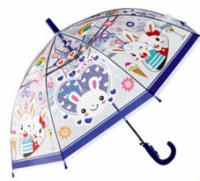 J.S ONDO Paraguas Transparente Bastón Plegable, 50cm Cerrado de NIÑO O NIÑA, Automático, 8 Varillas Resistente Al Viento,DIBUJO ANIMADO - details 7