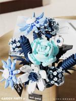 Bloques De Construcción Creativos Con Orquídeas Y Estrellas Azules Juguetes De Artesanía Para Niñas Edad Recomendada 6-12 Años Material ABS Sin Batería Producido En China - details 14