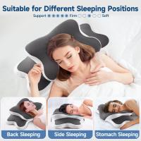 Almohada Cervical de Espuma Viscoelastica Memory Almohada Orthopedic para Soporte de Cuello Almohadas Ergonómico para Dormir de Lado y Boca Arriba 65*40*14/10cm - details 0