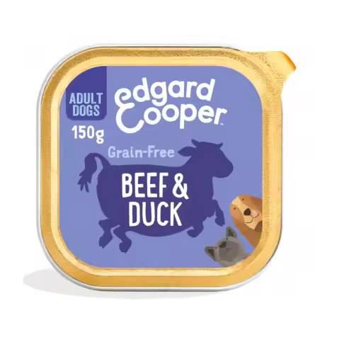 Edgard & Cooper Adult Grain Free Ternera y Pato Perro Tarrinas 150 gr - 1