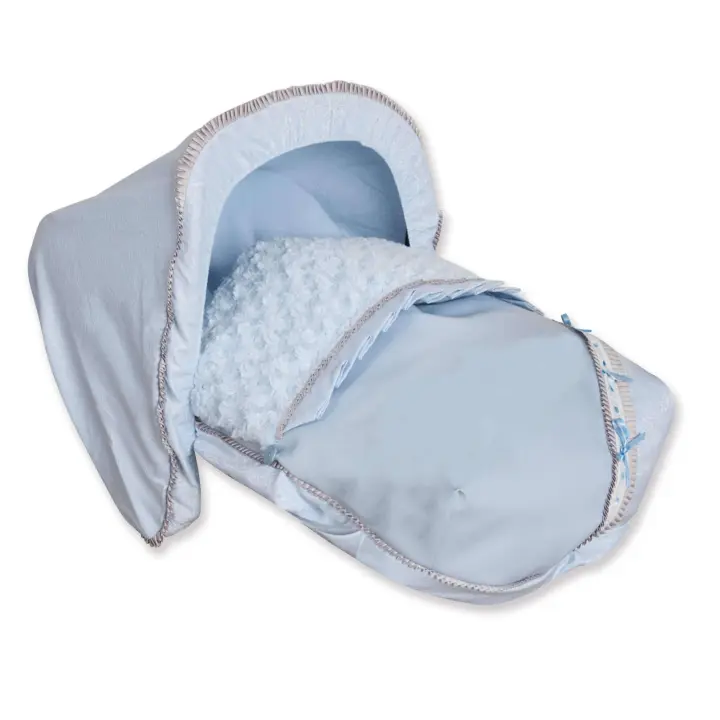 Babyline - Saco Porta Bebé Bombón Azul (capota Incluida) - Universal Interestacional + Capota de Regalo - 1