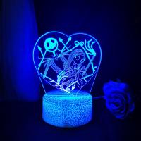 Lámpara Nocturna 3D De Novia Fantasma Con Control Táctil Y 16 Colores Decoración De Habitación Regalo De Halloween Luz De Ambiente De Dibujos Animados - details 2