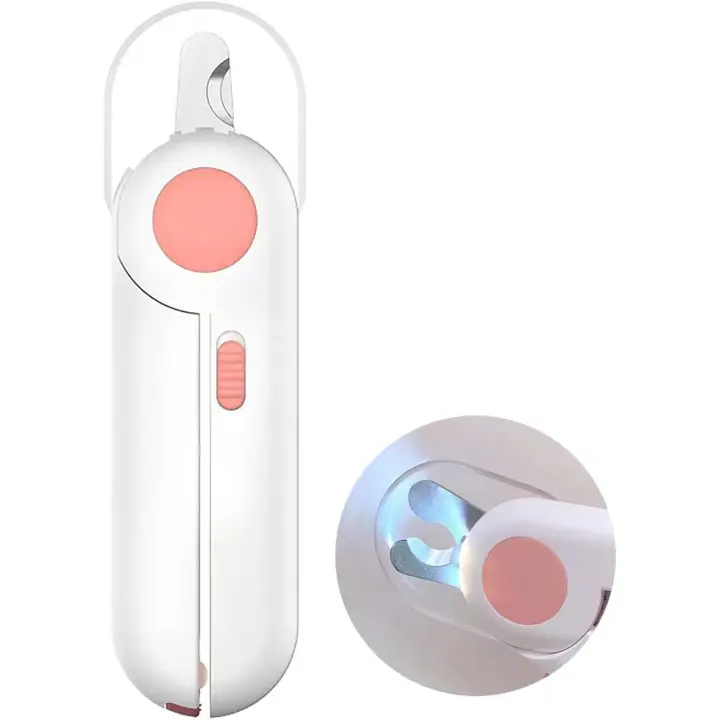 Cortaúñas para Perros with Luz LED, instrumentos de ASEO para mascotas, color rosa - 1