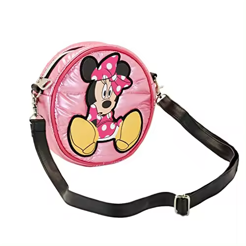 Bolso Bandolera Redondo Minnie Mouse Padding Rosa 18,5cm KARACTERMANIA - 1
