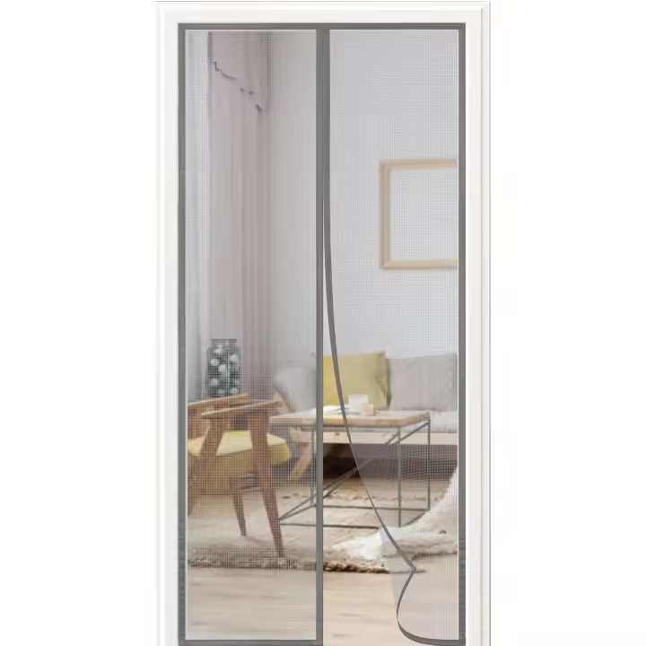 Mosquitera Puerta Magnetica 90x210 cm, Adecuado para Todos los Tamaños de Puerta de Balcón, Puerta de Salón, Puerta Corredera Exterior. Gris Puro - 1